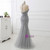 2018 Mermaid Beading Formal Women Dresses Sexy Backless Gray Tassel Evening Dress