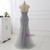 2018 Mermaid Beading Formal Women Dresses Sexy Backless Gray Tassel Evening Dress