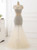 beaded Prom Dresses Mermaid Tulle Scoop Evening Party Dress