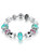 Silver Charm Bracelet Bangle for Women