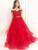 Off The Shoulder Prom Dresses Red Tulle Prom Dress