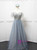 Off The Shoulder Grey Tulle Bridesmaid Dess