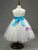 In Stock:Ship in 48 hours Blue Bow Flower Girl Dress