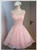 In Stock:Ship in 48 hours Pink Appliques Homecoming Dress