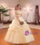 In Stock:Ship in 48 hours Strapless Yellow Wedding Dress