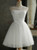 In Stock:Ship in 48 hours White Short Bridesmaid Dress