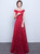 In Stock:Ship in 48 hours Red Long Lace Evening Dress Floor-length