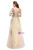 In Stock:Ship in 48 hours Champagne Lace Embroidery Sleeveless Floor-length