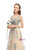 In Stock:Ship in 48 hours Champagne Lace Embroidery Sleeveless Floor-length