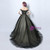 In Stock:Ship in 48 hours Ready To Ship Black Boat Neck A-line Sweep Train Ruched Prom Dress