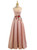 Pink Satin Lace Up Floor-length Bridesmaid Dress