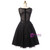 Black Lace Short Beaded Homecoming Dress