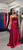 Two Piece Prom Dress Long Satin Gowns Burgundy Prom Dress