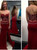 Red Two Piece Chiffon Sweet Heart Prom Dress