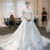 Luxury Off The Shoulder Tulle Lace Appliques Wedding Dress