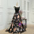 In Stock:Ship in 48 hours A-line Black Print Prom Dress