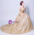 In Stock:Ship in 48 hours Gold Tulle Bling Bling Off The Shoulder Prom Dress