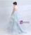 In Stock:Ship in 48 hours Ball Gown Gray Tulle Beading Backless Prom Dress