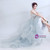 In Stock:Ship in 48 hours Ball Gown Gray Tulle Beading Backless Prom Dress