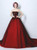 In Stock:Ship in 48 hours Ball Gown Red Tulle Strapless Prom Dress