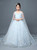 Blue Ball Gown Tulle Appliques Flower Girl Dress