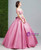 In Stock:Ship in 48 hours Pink Satin Off The Shoulder Wedding Dress