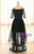 Plus Size Black Lace Hi lo Spaghetti Straps Prom Dress