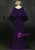 Plus Size Purple Chiffon V-neck Prom Dress