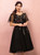 Plus Size Short Knee Length Tulle Appliques Prom Dress