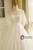 Plus Size White Tulle V-neck Open Back Wedding Dress