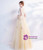 In Stock:Ship in 48 hours Yellow Appliques Tulle Wedding Dress