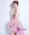In Stock:Ship in 48 hours Hi Lo Pink Tulle Beading Prom Dress