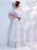 In Stock:Ship in 48 hours A-Line White Tulle Ruffle Wedding Dress