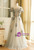 Plus Size Gray Tulle Appliques Cap Sleeve Prom Dress