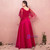 Plus Size Red Lace Appliques Red Satin Prom Dress