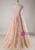 Plus Size Pink Lace Appliques Backless Prom Dress