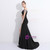 In Stock:Ship in 48 hours Mermaid Black Satin Sequins Off The Shoulder Prom Dress