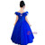 In Stock:Ship in 48 hours Blue Off The Shoulder Tulle Girl Dress