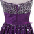 In Stock:Ship in 48 hours Purple Satin Beading Sweetheart Prom Dress