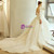 Ball Gown Ivory Long Sleeve Backless Appliques Wedding Dress
