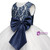 In Stock:Ship in 48 hours Blue Lace White Tulle Flower Girl Dress