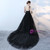 In Stock:Ship in 48 hours Black Deep V-neck Backless Prom Dress