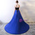 In Stock:Ship in 48 hours Blue Satin Strapless Prom Dress