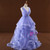 Purple Tulle High Waist V-neck Backless Wedding Dress