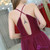 Burgundy Pasta Strap Tulle Back Cross Floor Length Prom Dress