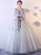 In Stock:Ship in 48 hours Pink Ready To Ship Gray Tulle V-neck Quinceanera Dresses