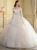 Luxury Ball Gown Tulle Off The Shoulder Short Sleeve Wedding Dress