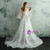 In Stock:Ship in 48 hours Ready To Ship White Print Straps Wedding Dress