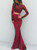 Mermaid Two Piece Long Sleeve Backless Chiffon Prom Dress