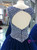 Royal Blue Sheer Neck Quinceanera Dress With Keyhole Back Pearls Beaded Sequins